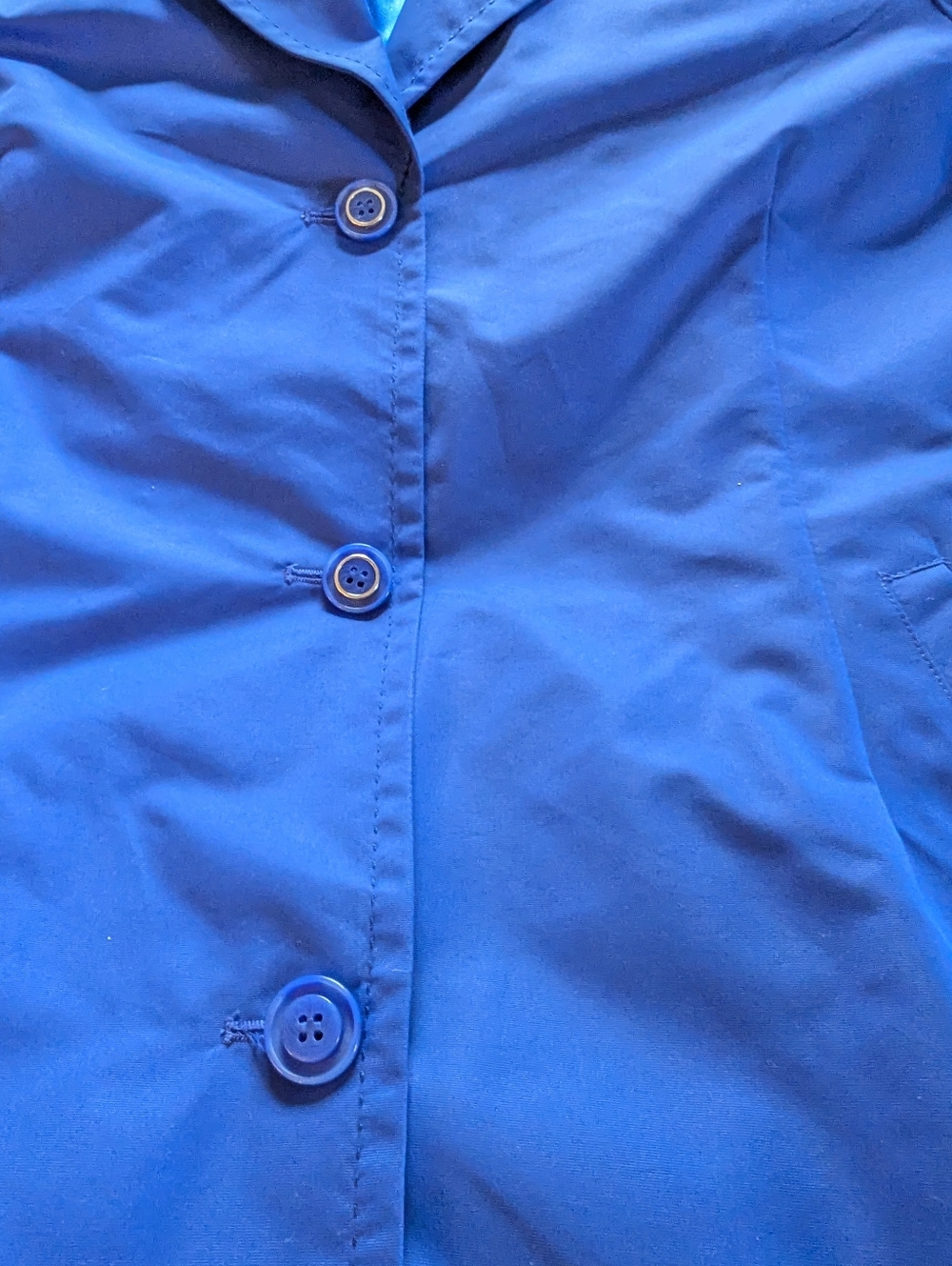 Dennis by Dennis Basso blue rain jacket 1X - Picture 6 of 10